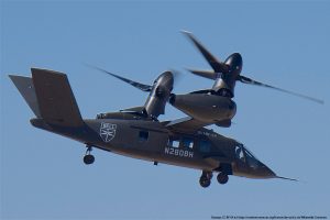 Bell V-280 Valor takeoff demo, 2019 Alliance Air Show, Fort Worth, TX credit Danazar, CC BY-SA 4.0, via Wikimedia Commons